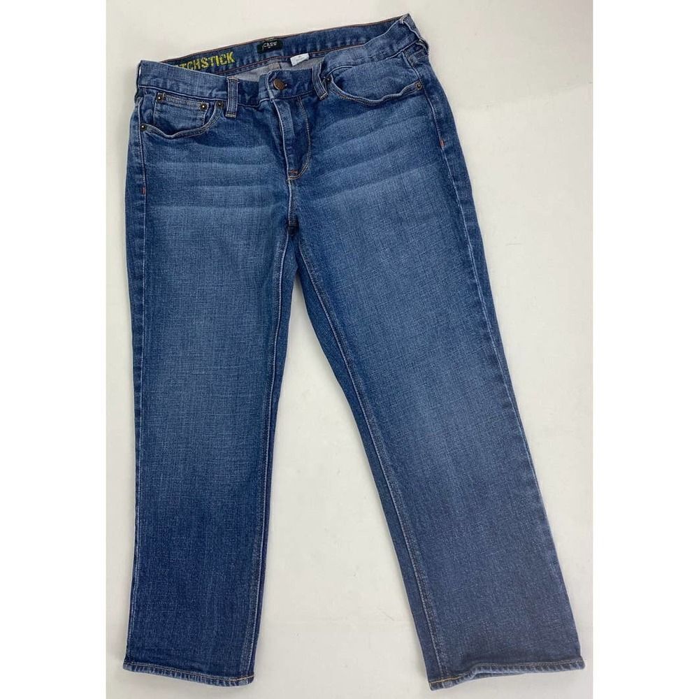 J. Crew Matchstick Jeans Crop Blue Stretch Mid Rise - Size 30